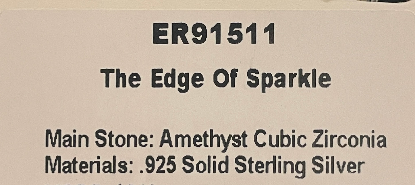 The Edge of Sparkle - Amethyst February Hoops