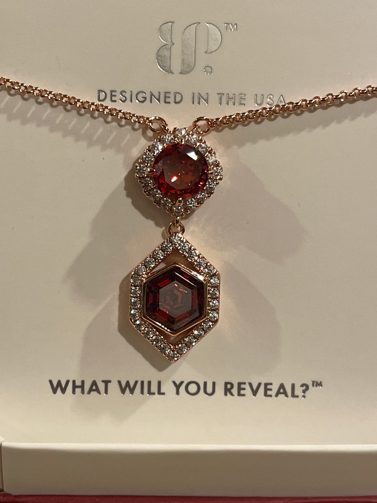 Drops of Shimmer Garnet Necklace