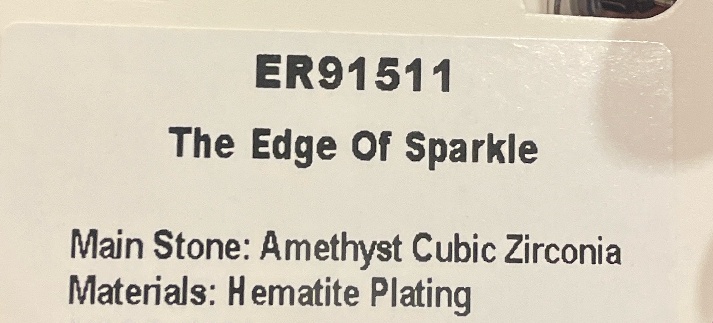 The Edge of Sparkle - Amethyst February Hoops