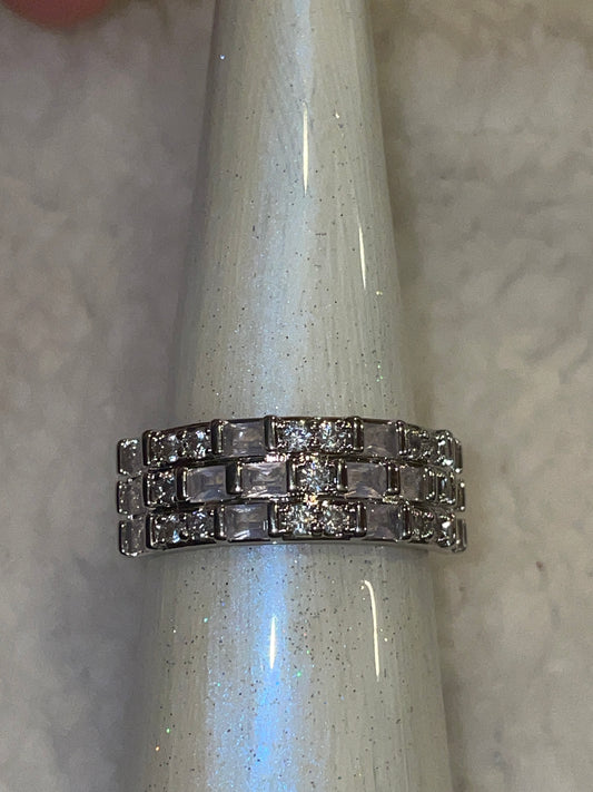 Pink Quartz Ring “Stacks of Beauty” Sz8